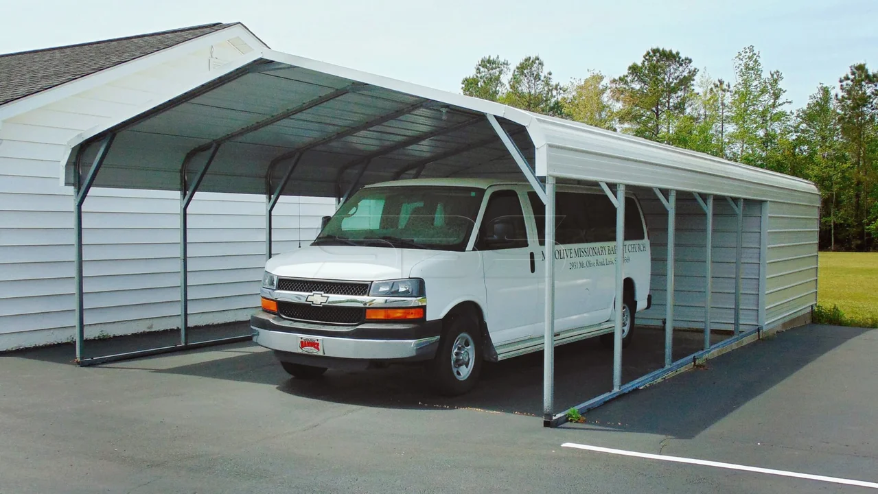 18' wide x 36' long Regular style utility carport