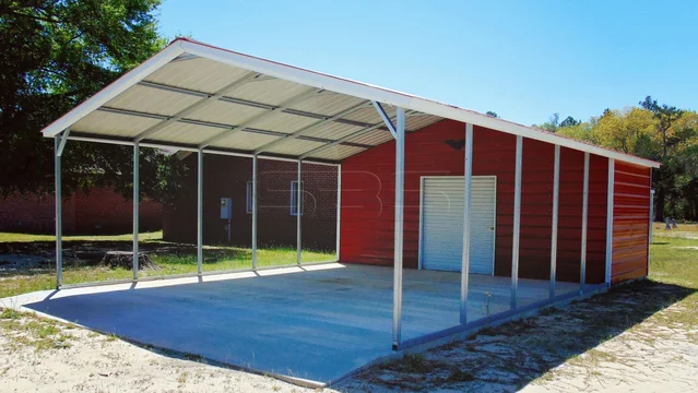 18'x wide x 36' long Vertical Roof Utility Carport