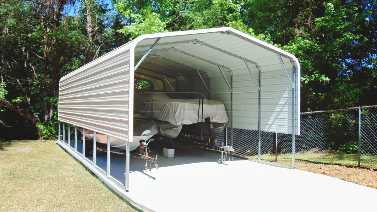 18x36 Steel Boat Carport - Image 1