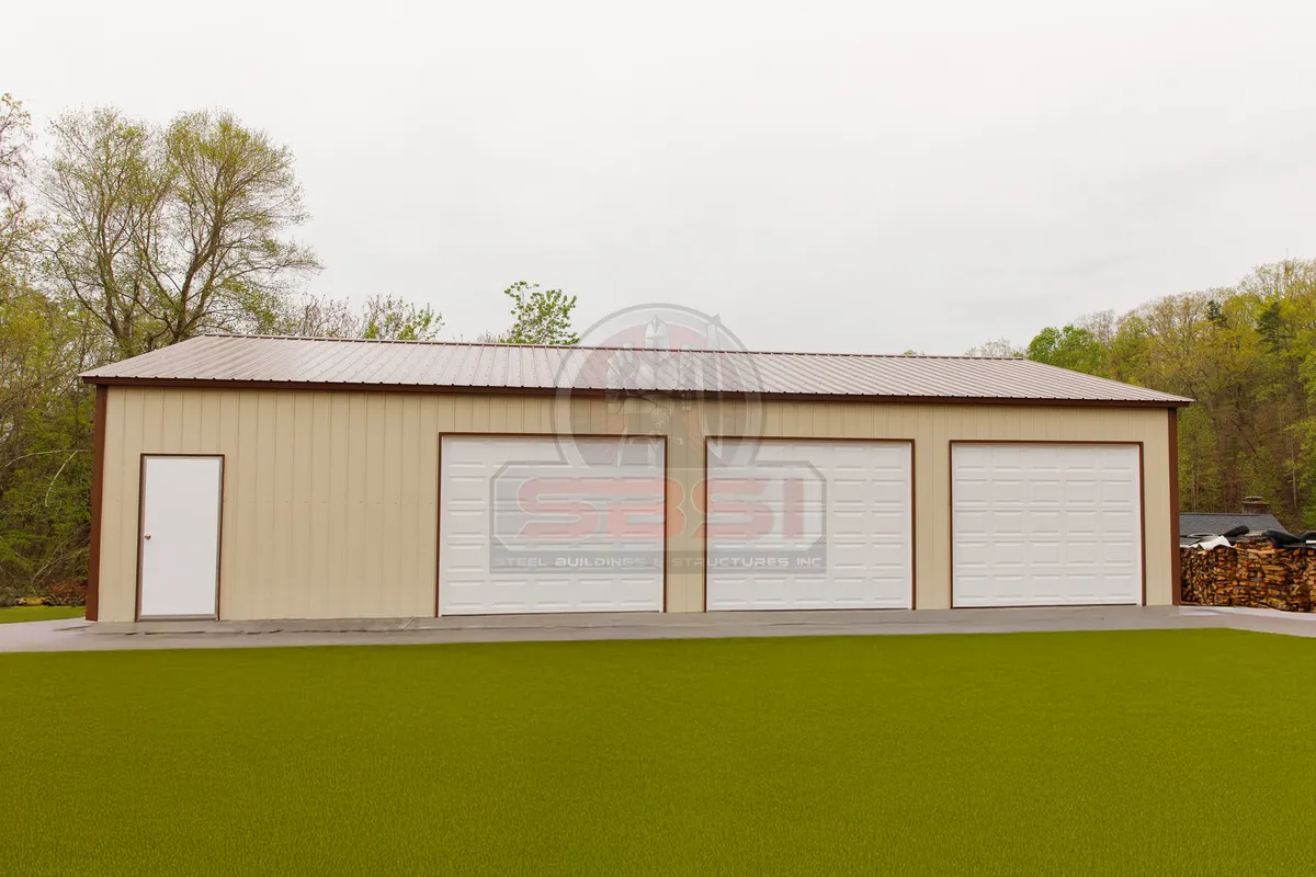 30x51 Side Entry Metal Garage - Image 1