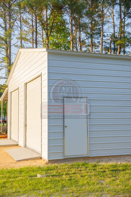 22x31 Two Car Steel Garage - Image 3