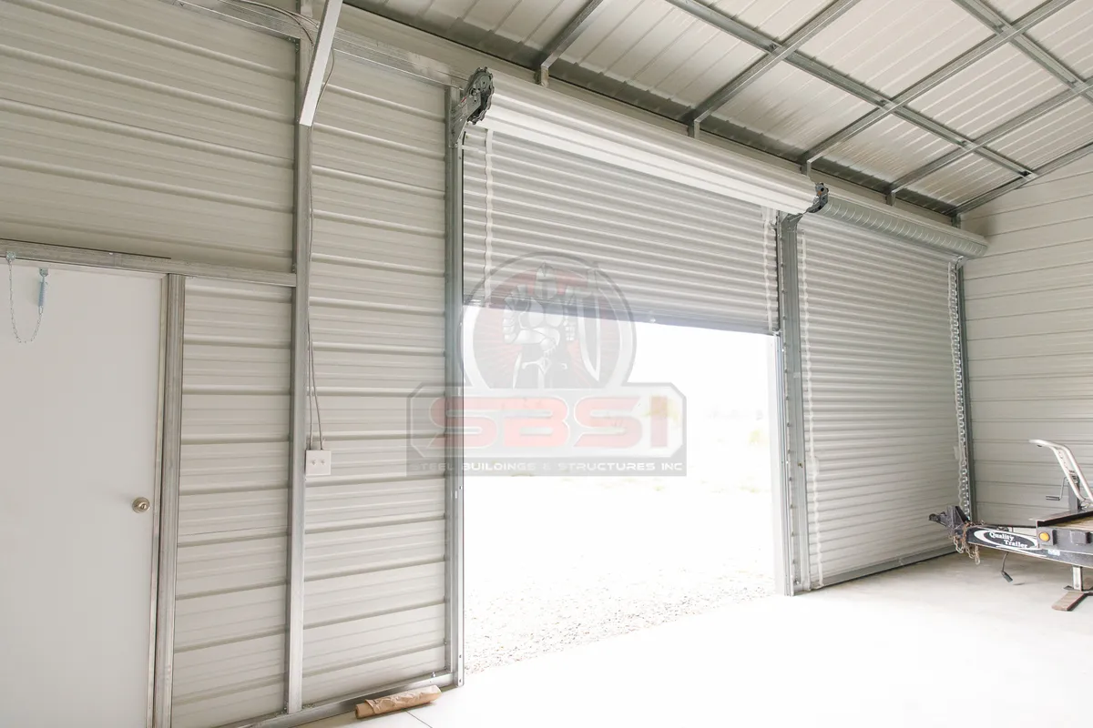 22x36 Two Car Steel Garage - Image 2