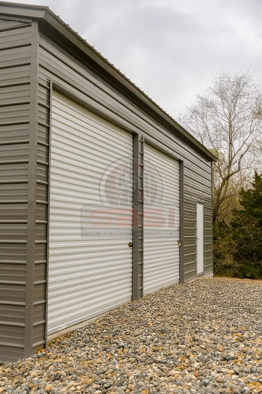 22x36 Two Car Steel Garage - Image 3