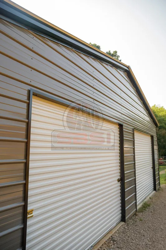 30x26 Vertical Roof Steel Garage - Image 2