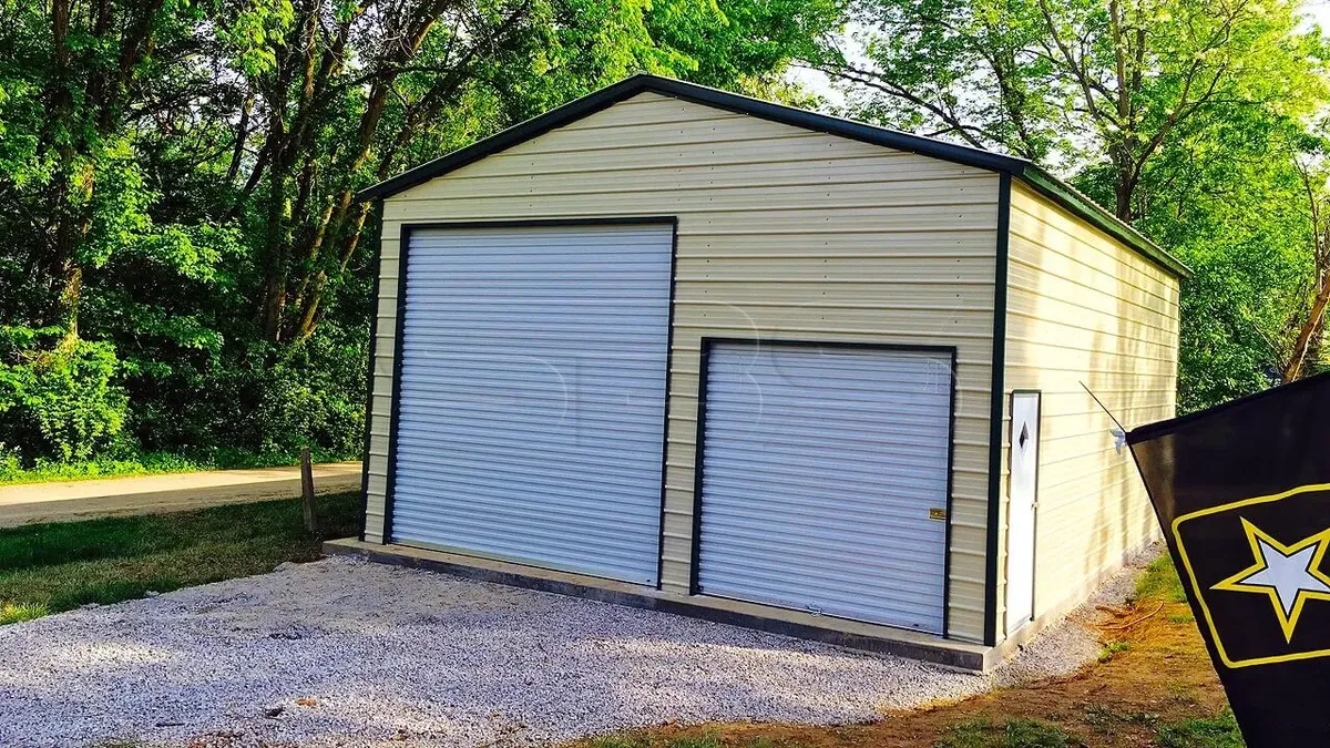 22x26 Metal Garage - Image 1