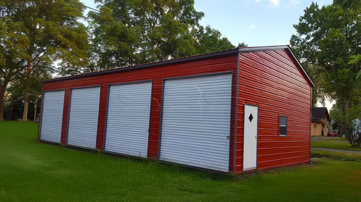 24x46 Side Entry Metal Garage Workshop - Image 1