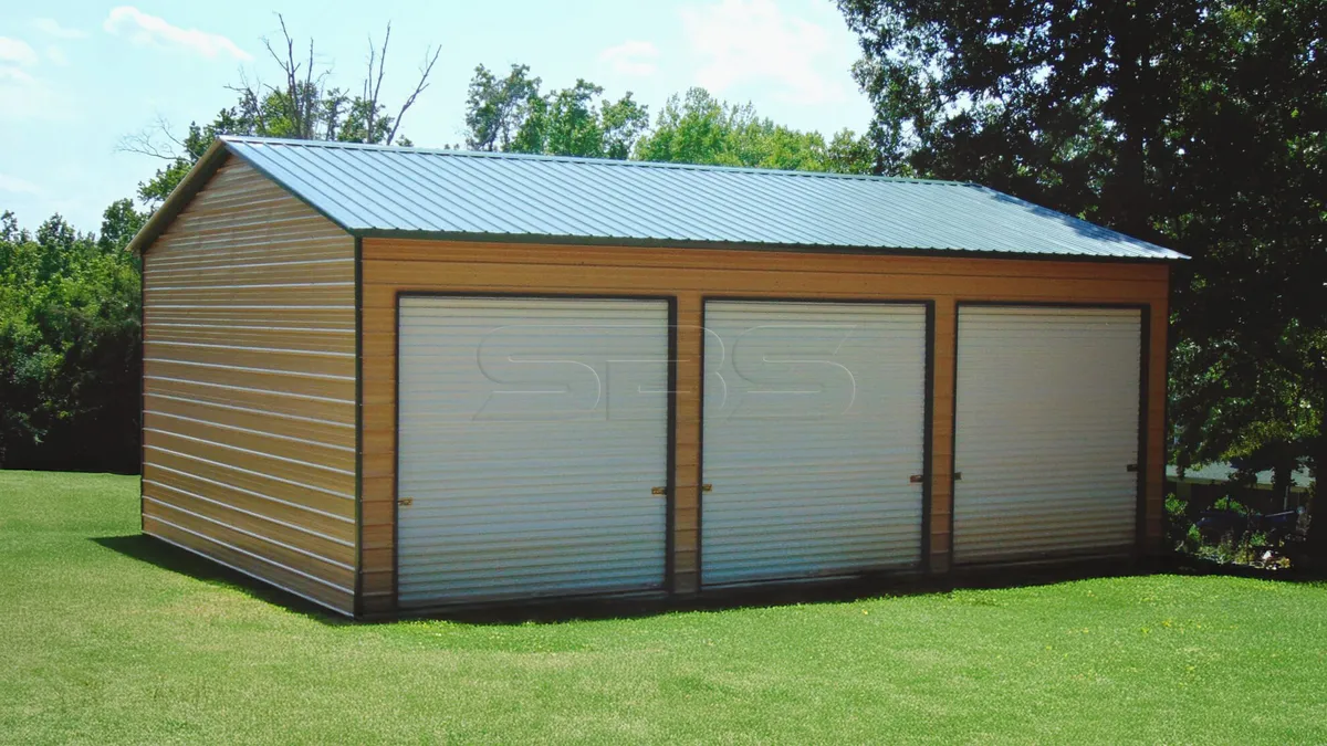 26x36 Fully Enclosed Side Entry Garage - Image 1