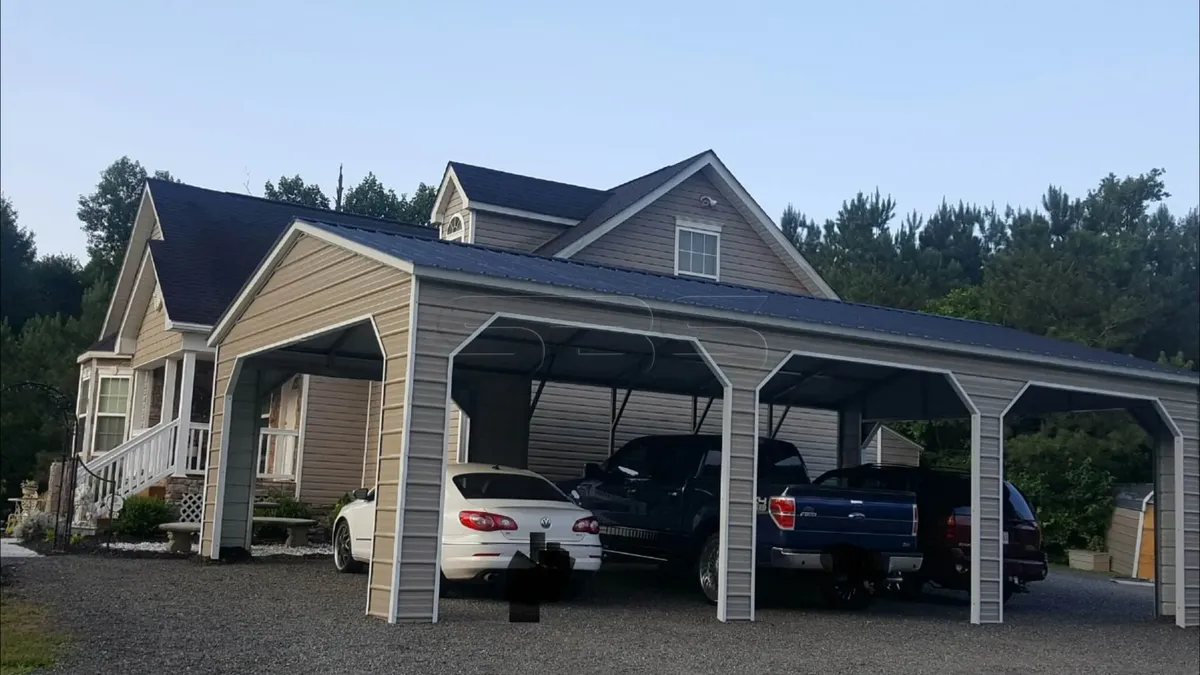 24x36 Metal Pavilion Carport - Image 1