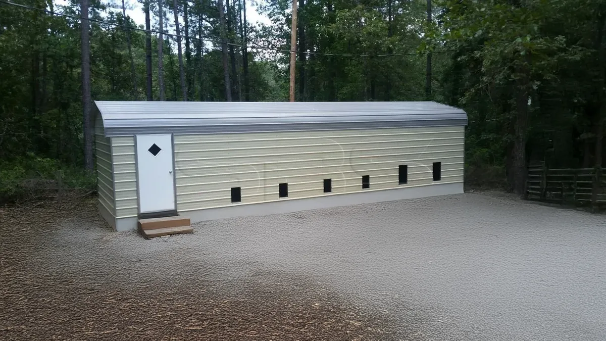 12x36 Prefab Metal Dog Kennel - Image 1