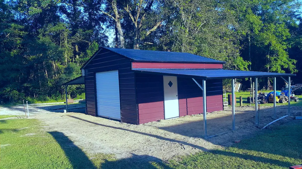 44x21 Raised Center Aisle Barn - Image 1