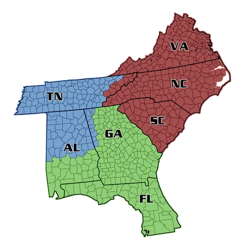SBSI Service Area Map